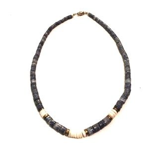 Stone and white shell choker